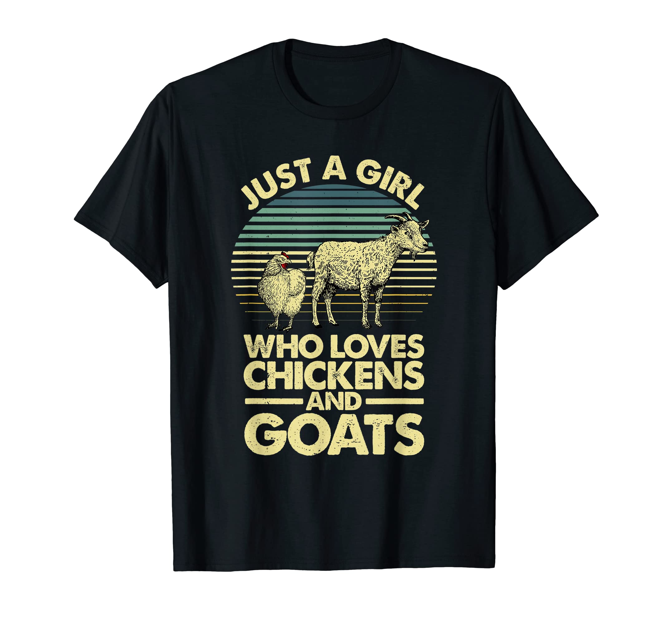 Funny Goat Gift Goat Lover Accessories & StuffCool Chicken Goat For Women Girls Chicken Farmer Goat Lovers T-Shirt