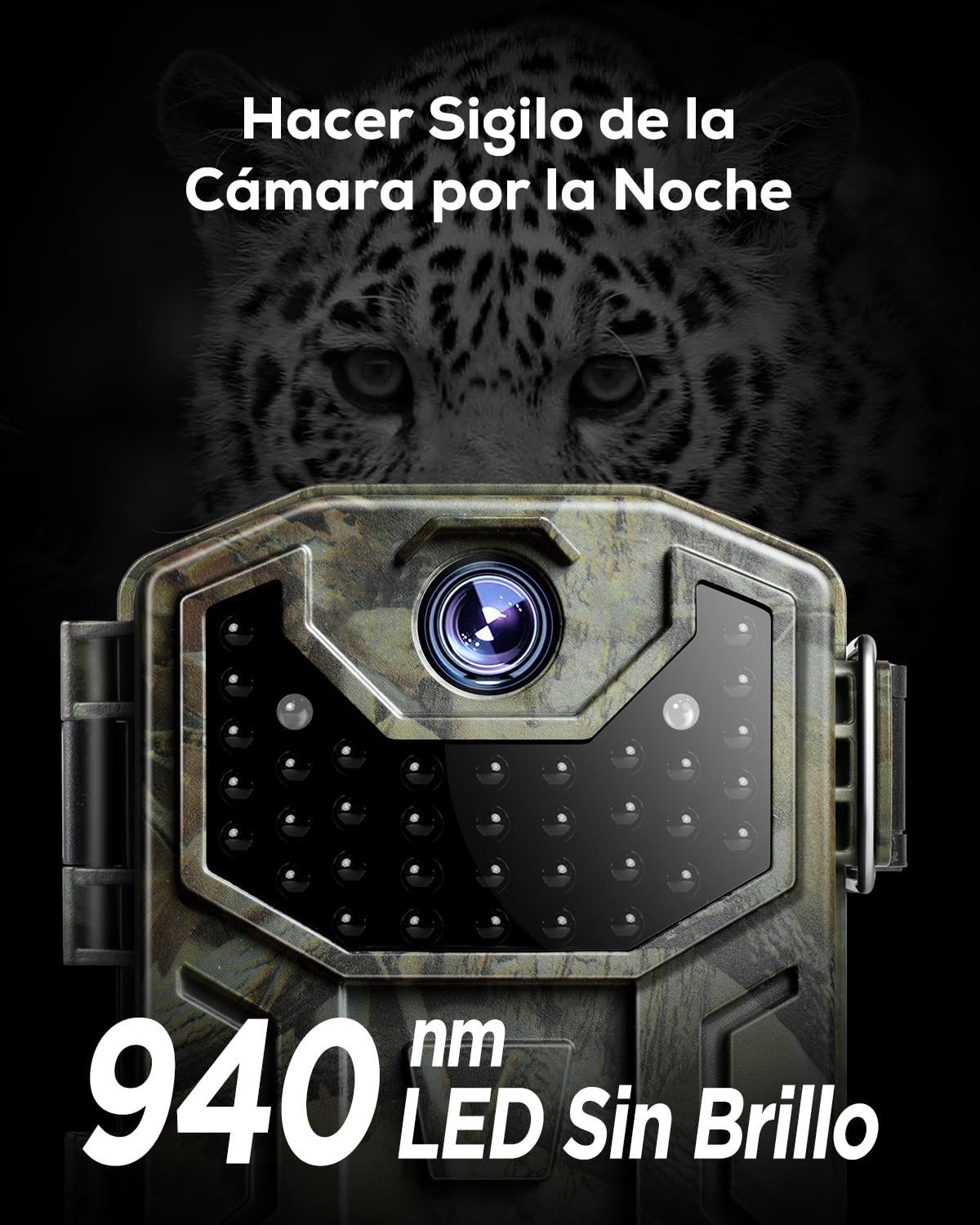 iZEEKER Cámara de Caza 2K 36MP HD Nocturna 940nm IR LED IP66 Impermeable