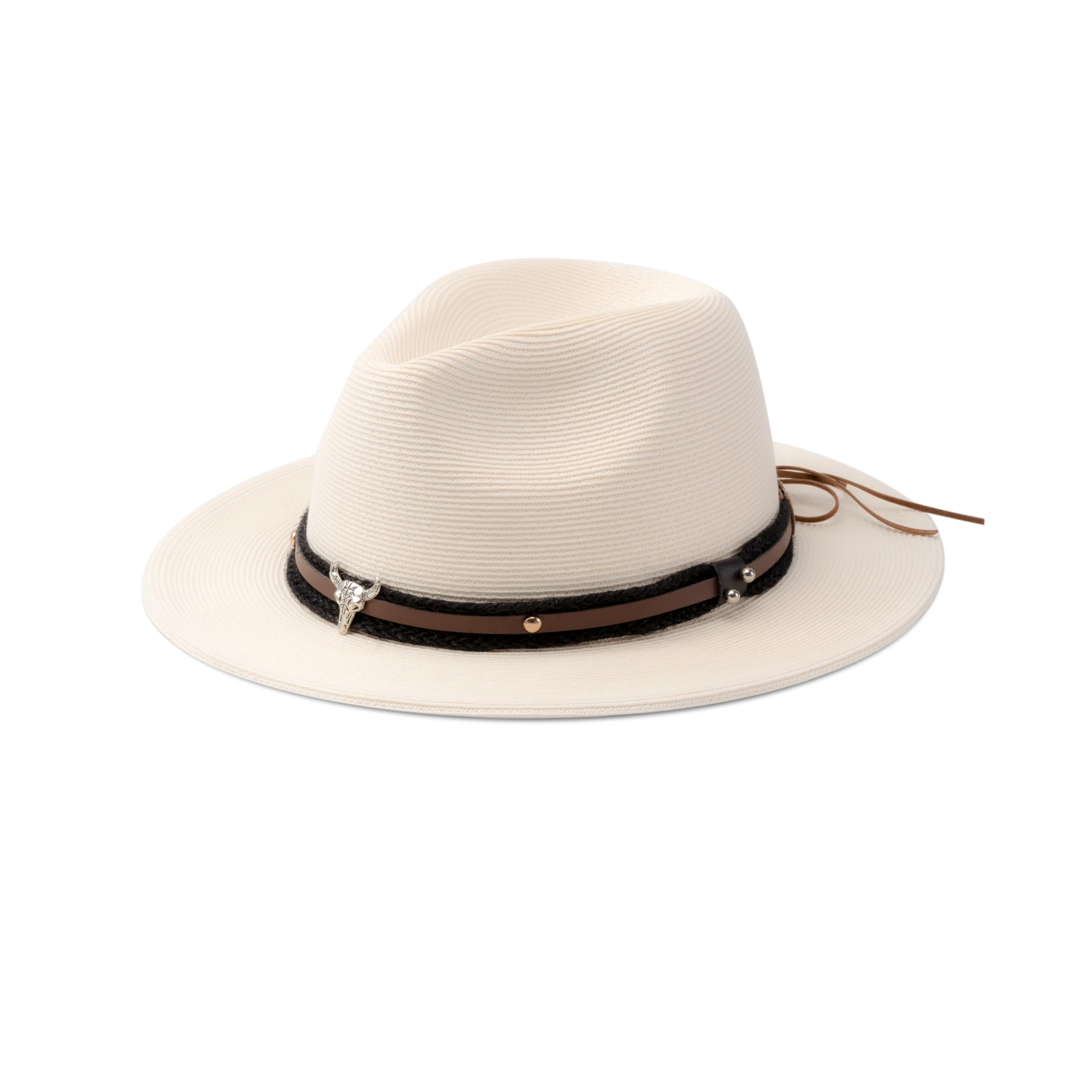 Pineapple&Star Sun Straw Fedora Beach Hat Fine Braid UPF50+ for Unisex