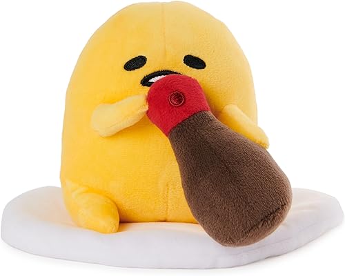 Miniatura 1 de GUND Sanrio Gudetama El huevo perezoso de peluche, Gudetama con salsa de soja, juguete de peluche para edades de 1 año en adelante, 5 pulgadas