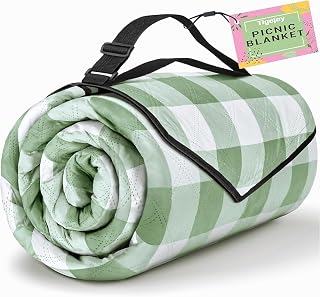 TigeJoy Extra Large 80x80 Waterproof Picnic Blanket - Sandproof Foldable Beach Mat for Camping, Park, Hiking