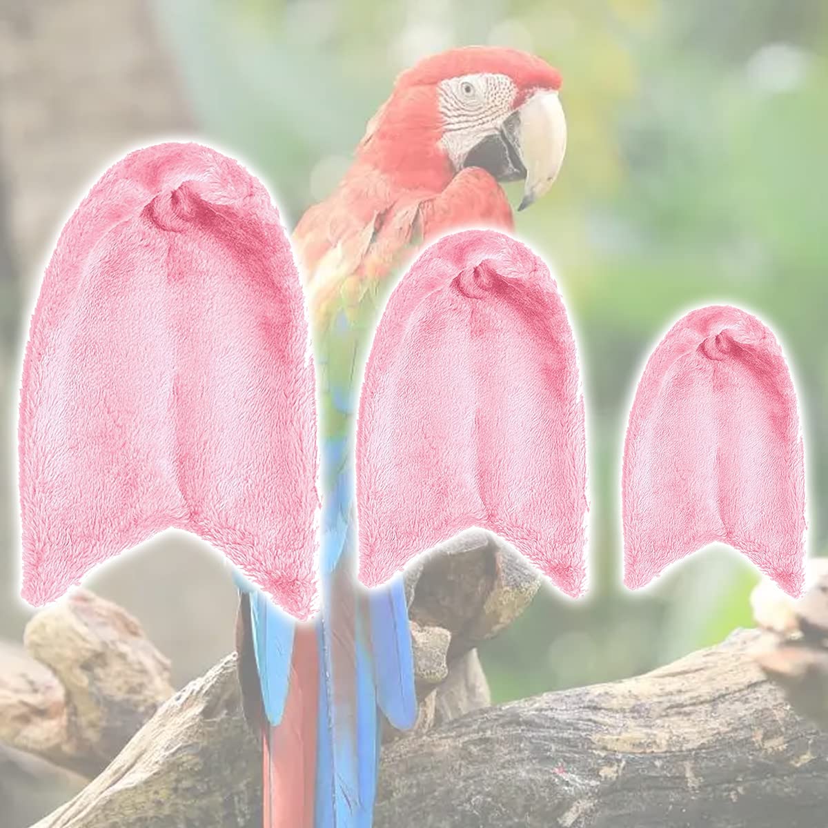 Comfort Corner Fleece Bird Blanket,1PC Winter Warm Parrot Cage Snuggle Hut,Cage Bird Nest Parrot Bed for Parakeet Cockatiel Parrots Cockatiels (L, Pink) — view 4