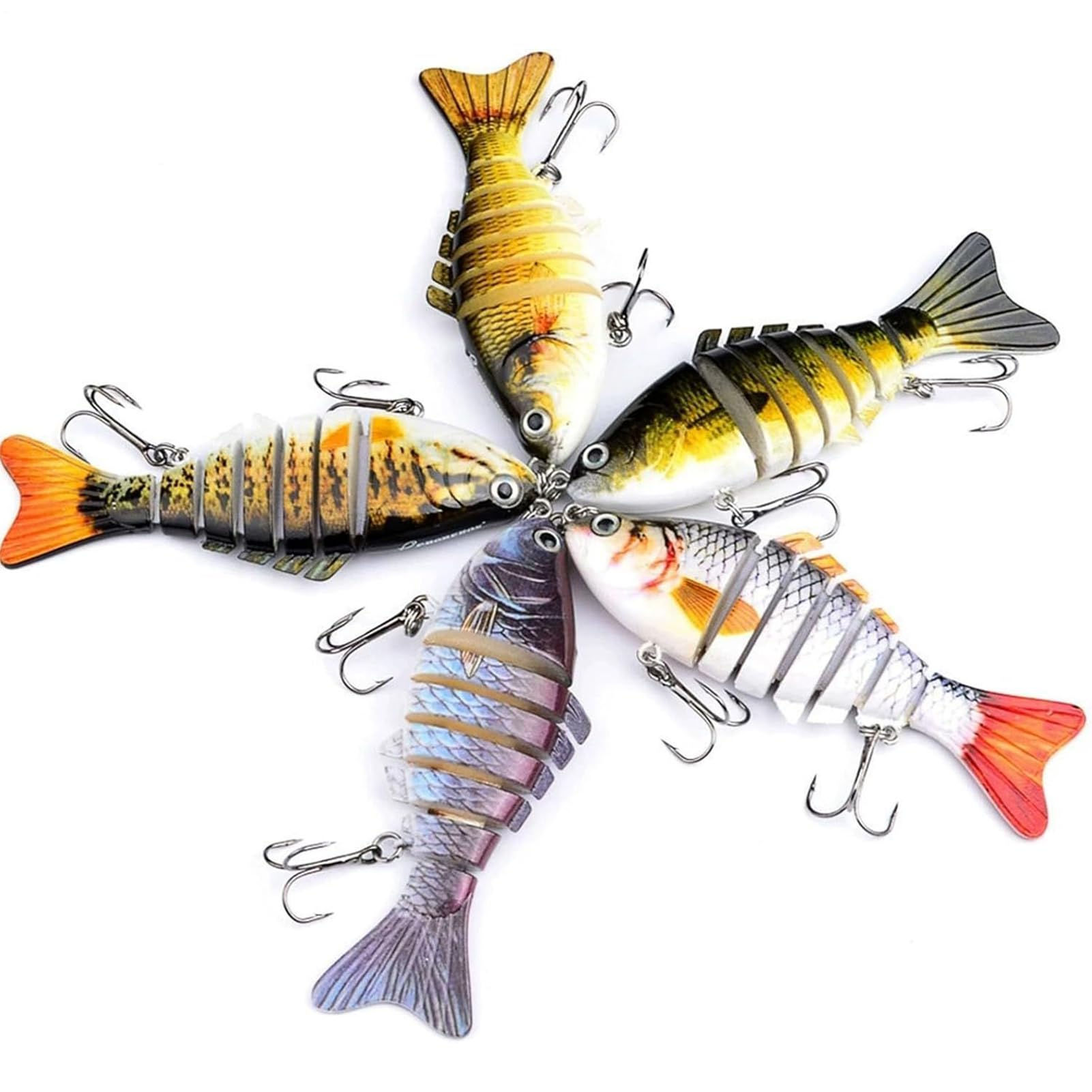 Señuelo de Pesca Autopropulsado Señuelos Wobblers para Pesca de | Carnada Blanda Versátil y Realista para Agua Dulce Perca y