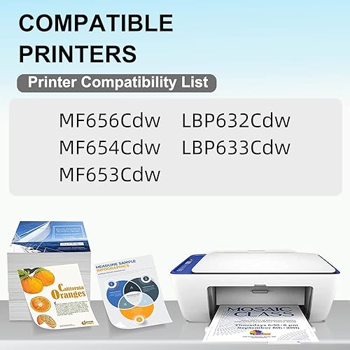 Miniatura 2 de 067 Juego de cartuchos de tóner compatibles de repuesto para Canon 067 067H 5102C001 5101C001 5100C001 5099C001 Toner para MF656Cdw MF654Cdw