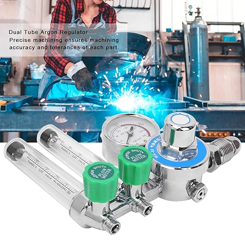 Miniatura 5 de WX-55X-2L Regulador de argón Medidor de gas Reductor de presión de tubo Rango de medición 0-4000PSi 0-25Lmin CGA540 Métrico G58-14 Entrada