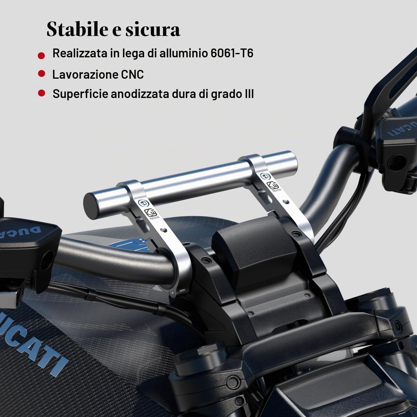 BRCOVAN Estensioni per manubrio in lega di alluminio, supporto a morsetto doppio, adatto da 2,2 cm a 3,2 cm