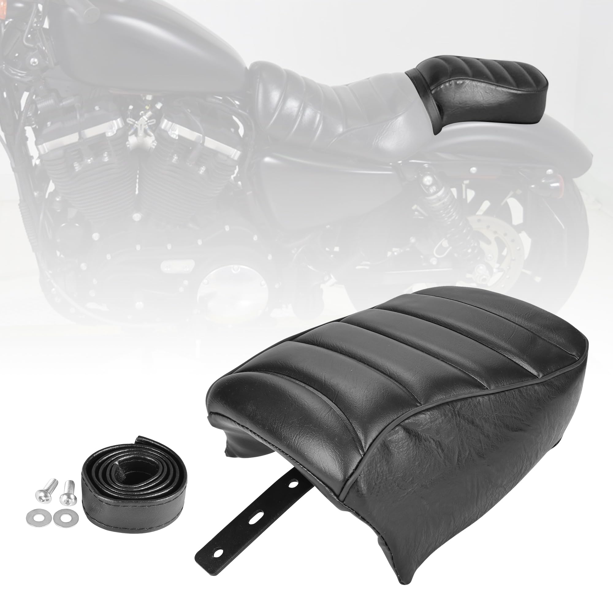 Sresk Rear Passenger Pillion Seat Fit for Harley Sportster Iron 883 XL883N 2016 2017 2018 2019 2020 2021 2022 Accessories