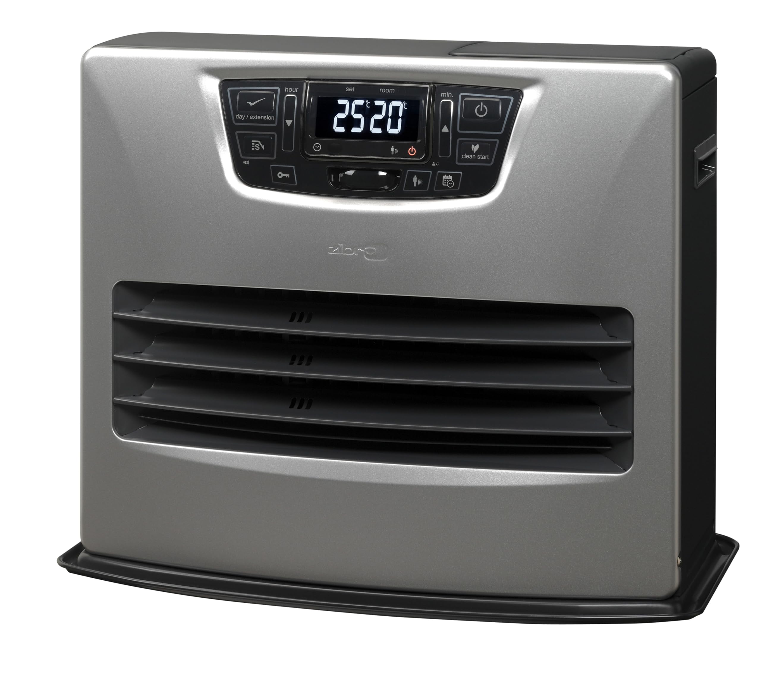 Zibro LC4047 Poêle à Pétrole Laser Électronique 4,65 kW, Argent et Noir, 76 m2, Programmable 24h, Télécommande