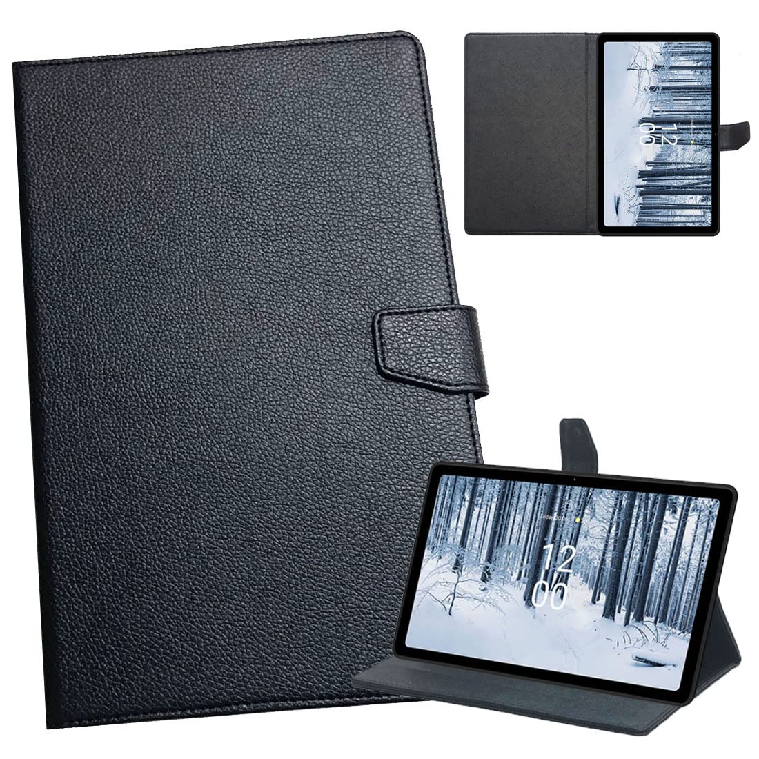 Zaoma PU Leather Flip Flap Case Compatible for Nokia Tab T21 10.4 inch Tablet - Black Matte (B0BTW5J7WZ) Amazon Price History, Amazon Price Tracker