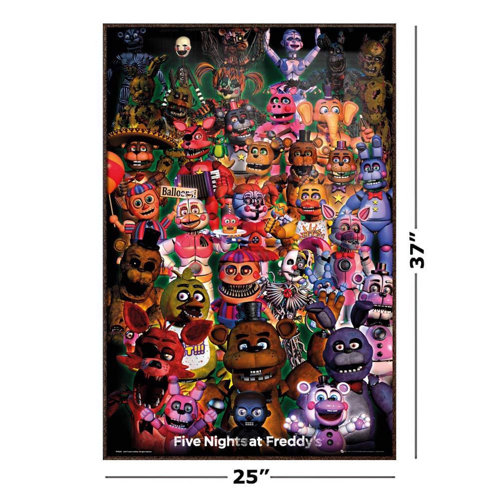 Amazon.com: POSTER STOP ONLINE Five Nights at Freddy's - Framed Gaming  Poster/Print (All Characters - Ultimate Group) (Size 24 x 36"): Home &  Kitchen
