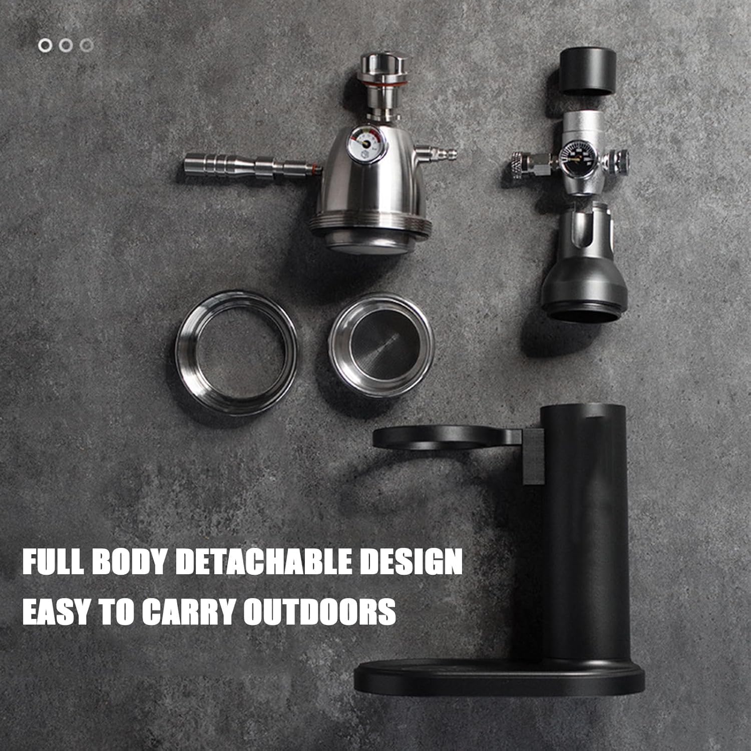 Máquina de café espresso neumática, presión variable de 10 bares, cuenco de polvo de 58,5 mm, escape rápido, perfecta para acampar y viajes al aire libre, el mejor sabor