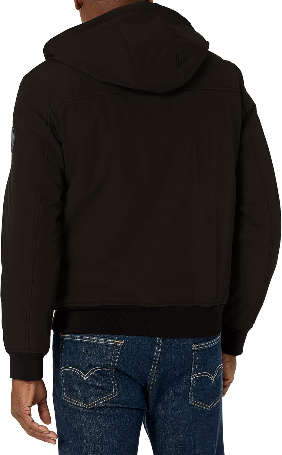 Levi's Men's Soft Shell Sherpa Lined Hooded Bomber Jacket - Image 2