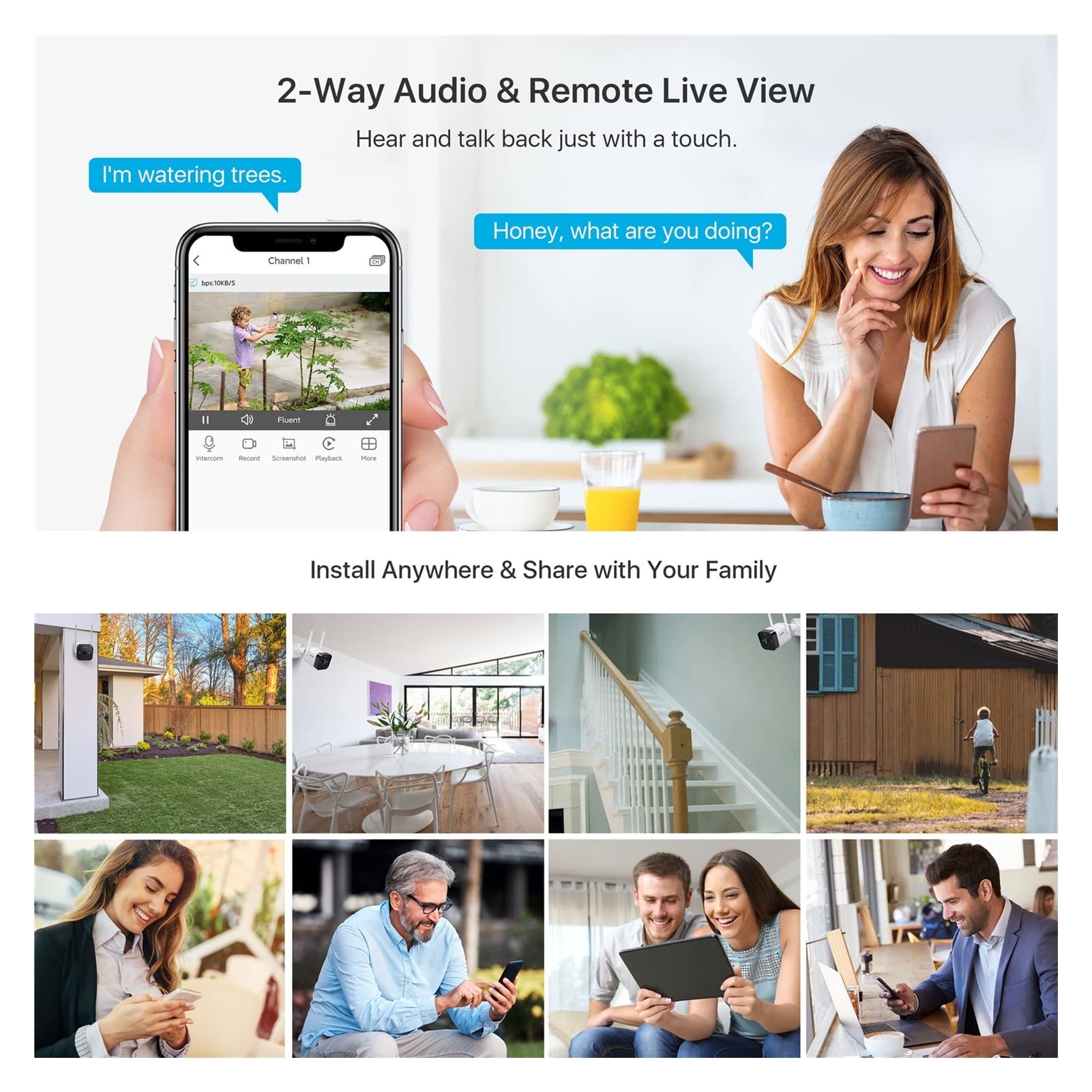 Zestaw do monitoringu DVR, W4 PRO. 3MP System WiFi. 8ch 2k Nadzór NVR. 4 sztuk 3mp HD. WiFi. Ip Aparat z reflektorem, 2-drożny dźwięk, Ai, Kolor Night Vision.,System kamer bezpieczeństwa
