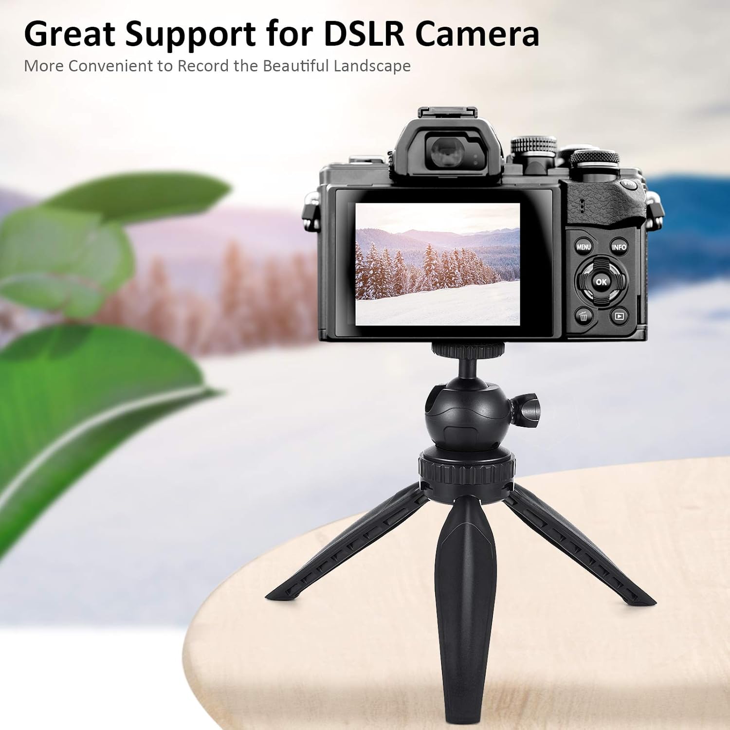 Mini Tripod, Projector Tripod, SAMZUY with 360° Metal Rotatable Ball Head for Home Cinema, Vlog, Travel, Work, and More Scenes, Compatible with Projectors, DSLR, Mini Webcam, DVR