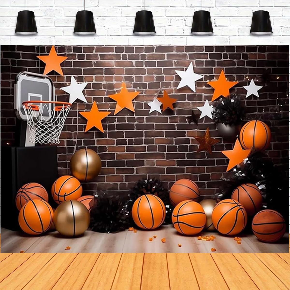 Basketball Themed Party Background Boys Men Sport Theme Happy Birthday Photography Backdrop Basketball Birthday Home Indoor Outdoor Birthday Party