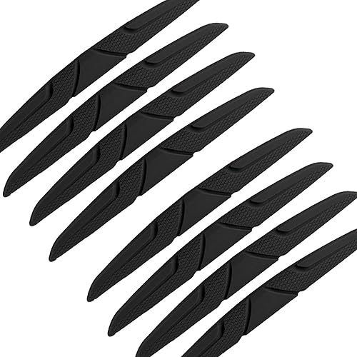 Protectores de borde de puerta de automóvil, protectores de goma negra antiarañazos, paquete de 8 para todos los vehículos (sedán, camión, SUV),