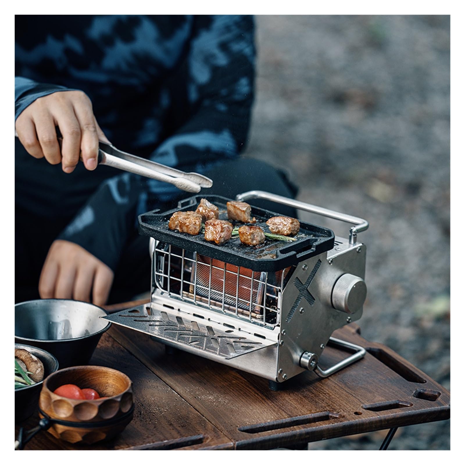 Brasero Exterieur Chauffage Portable for tentes de Camping Hivernales et Usage Domestique, idéal for Infuser Le thé
