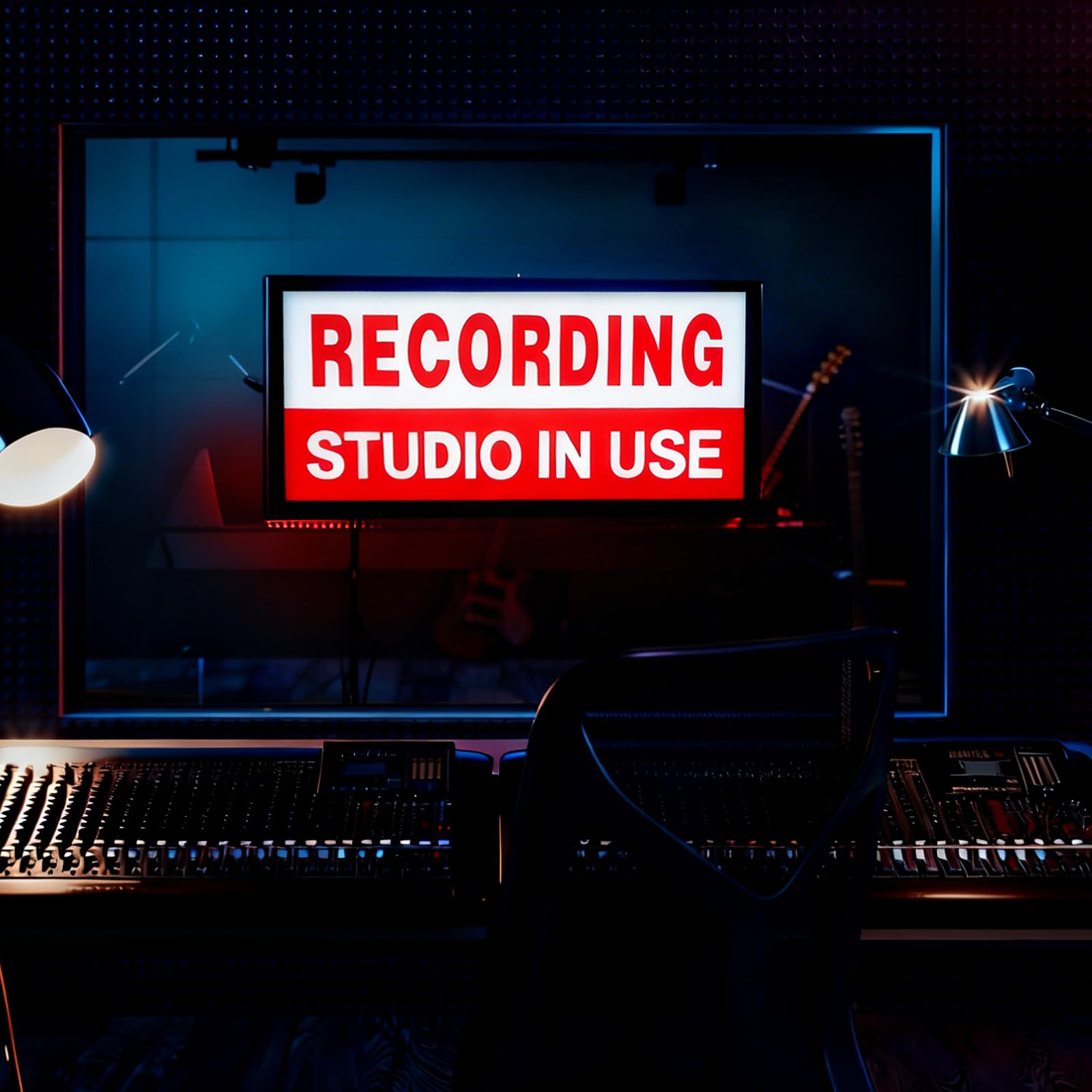 RECORDING STUDIO IN USE LED Neon Lightbox Remote Control Recording Neon Sign USB Powered Wall Mount or Tabletop Light Sign for Recording Radio Home Streamers Gamers Decor(11.8 * 5.9 * 1.97in) — image 1