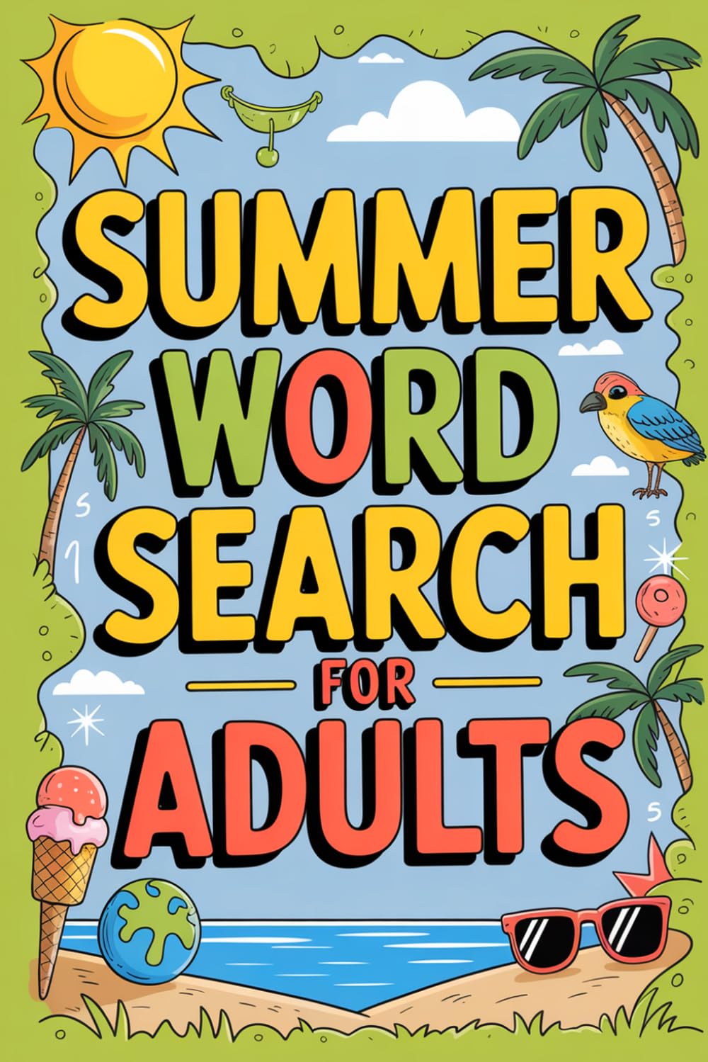 Summer Word Search for Adults: Inspiring Vocabulary Puzzle Workbook for Grown-Ups