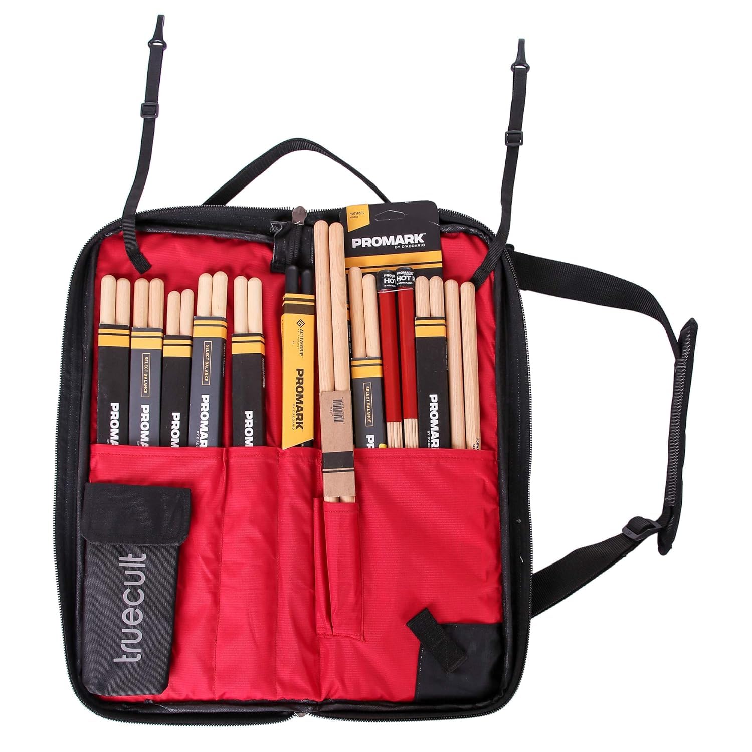True Cult Drumsticks Carry Bag for 5A, 5B, 7A, 2B, brushes and drum accessories (Grey) - Image 2 thumbnail