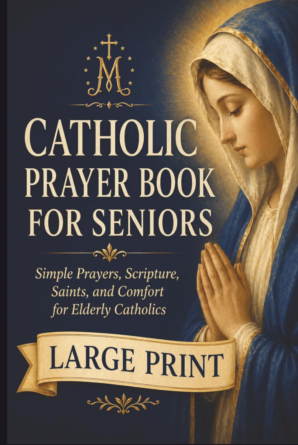 A Large-Print Catholic Prayer Book for Seniors: Simple Prayers, Scripture, Saints, and Comfort for Elderly Catholics