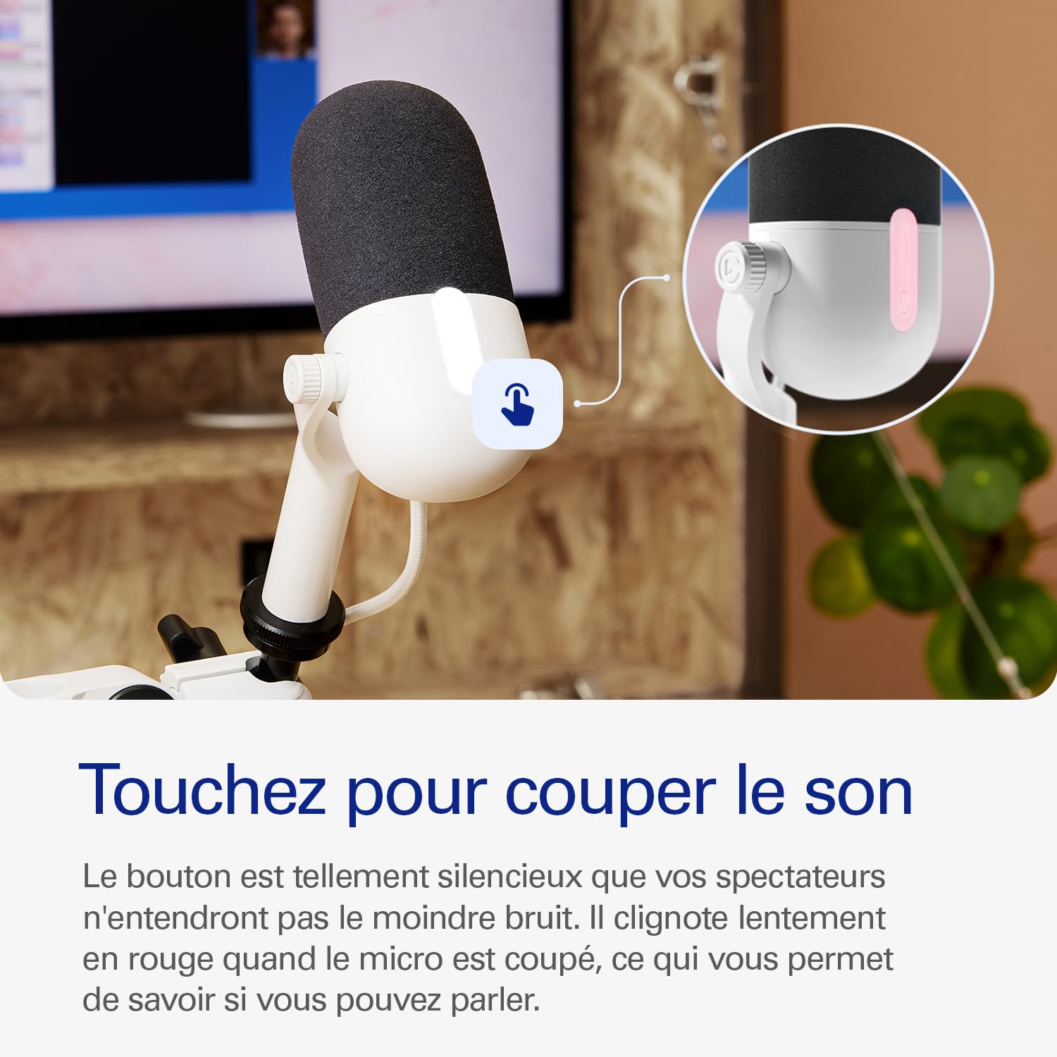 Elgato Wave Neo – Micro USB à condensateur, bouton Mute, pour jeux, streaming, visio et enregistrement de voix sur Teams/Zoom/OBS/Twitch/YouTube, etc., plug-and-play, compatible PC, Mac, iPad, iPhone