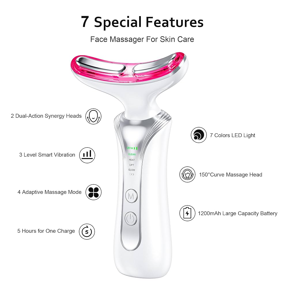 Amazon.com: 7 in 1 Multifunctional Facial Massager, Red