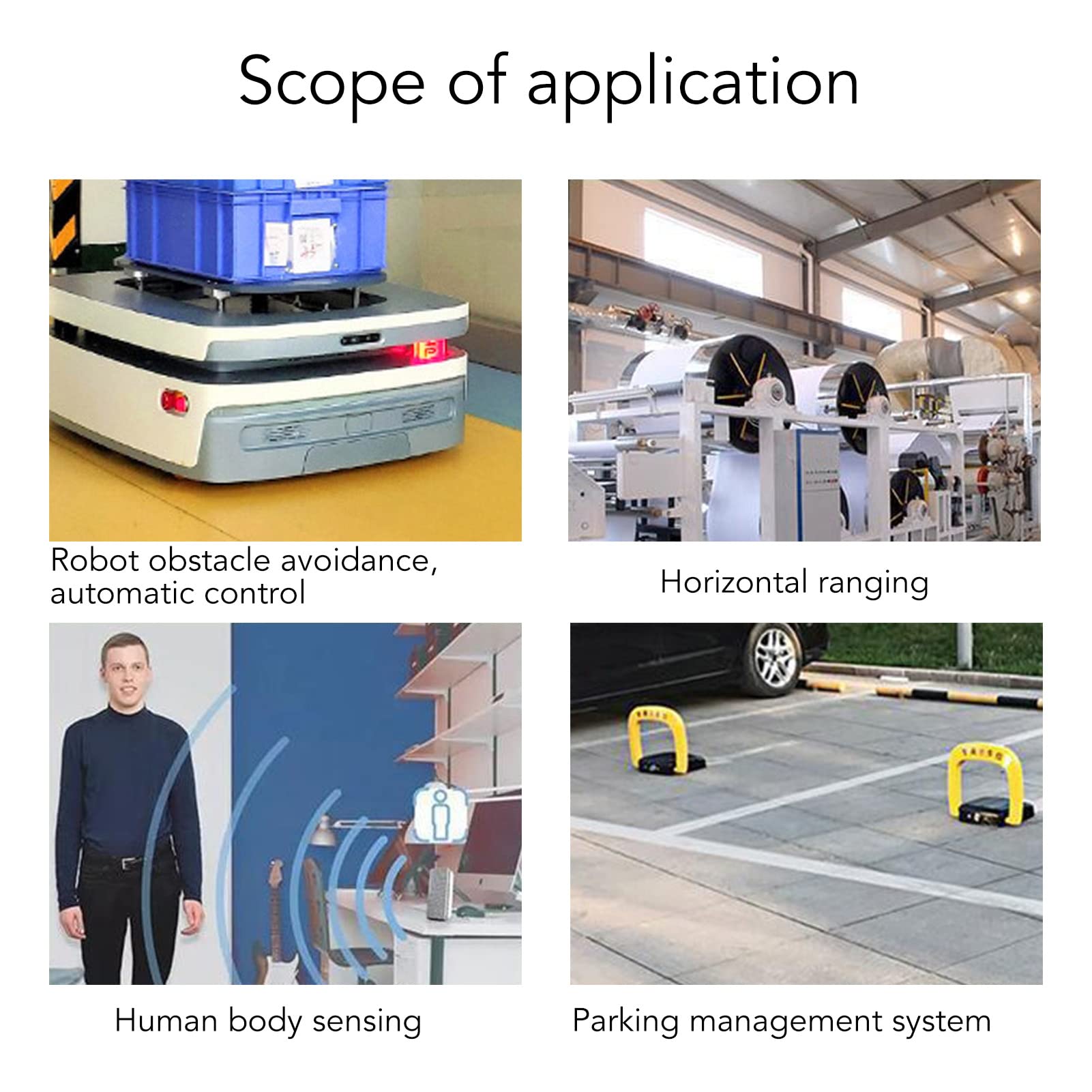 Sensor de Distancia por ultrasonidos, módulo de Sensor para evitación de obstáculos en Robots, Salida de Ancho de Pulso PWM Impermeable IP67 con compensación de Temperatura para