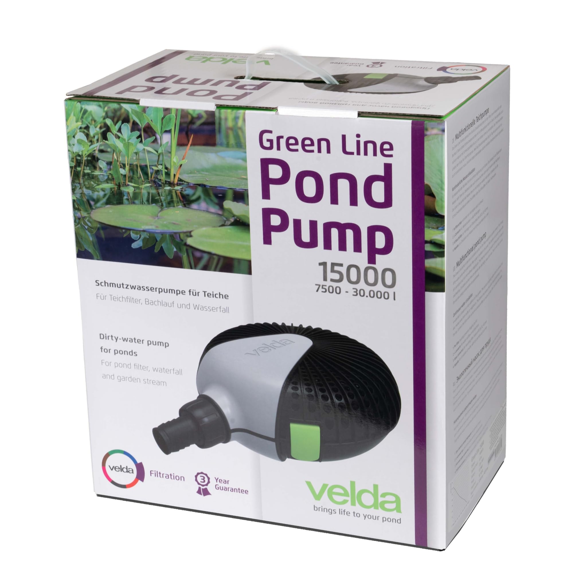Velda Pompa 12500 110Watt Pompa ad Acqua dello Stagno Pompa da Giardino Pompa Pompa di pozzetto