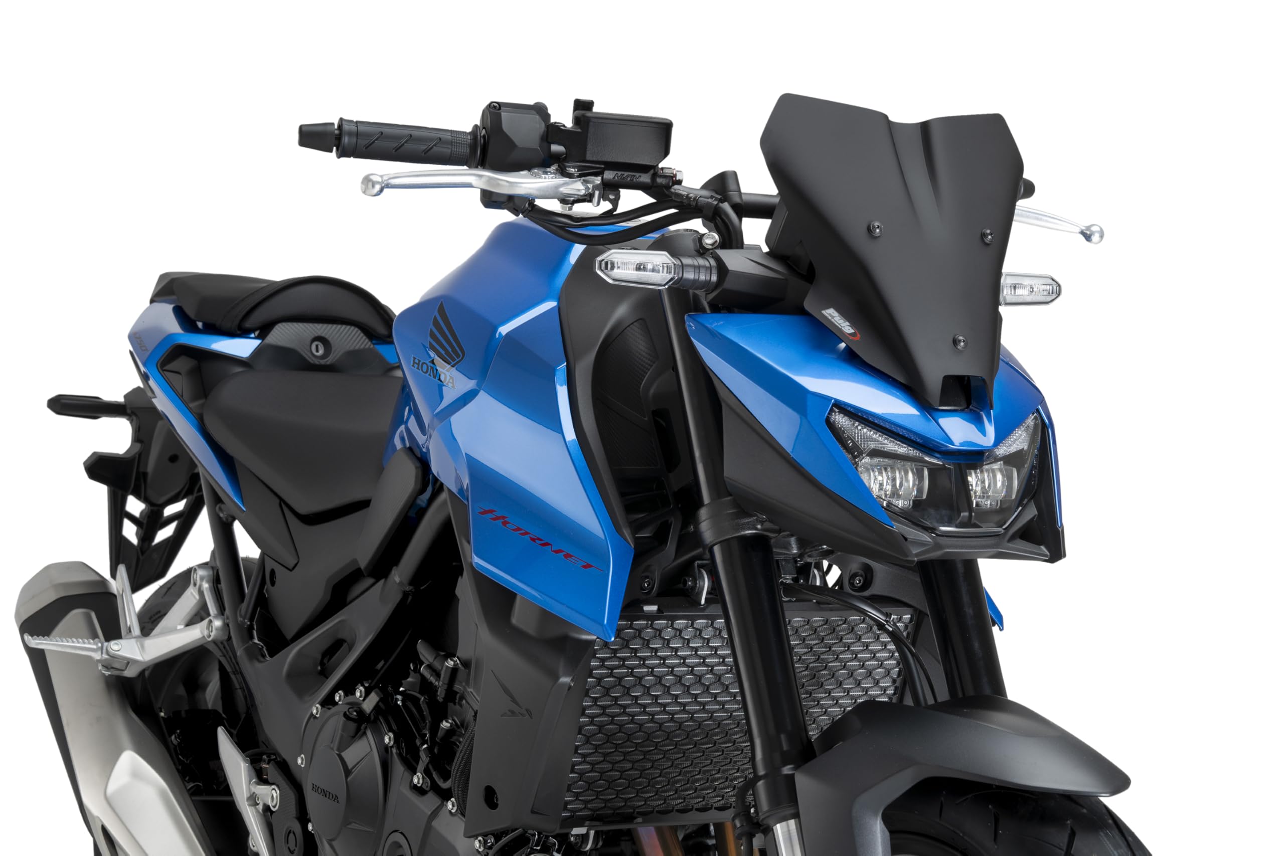 Puig 22423J New Generation Sport deportiva y aerodinámica en acrílico de 3 mm con diseño elevado que mejora protección y mantiene amplia visibilidad, Negro Mate