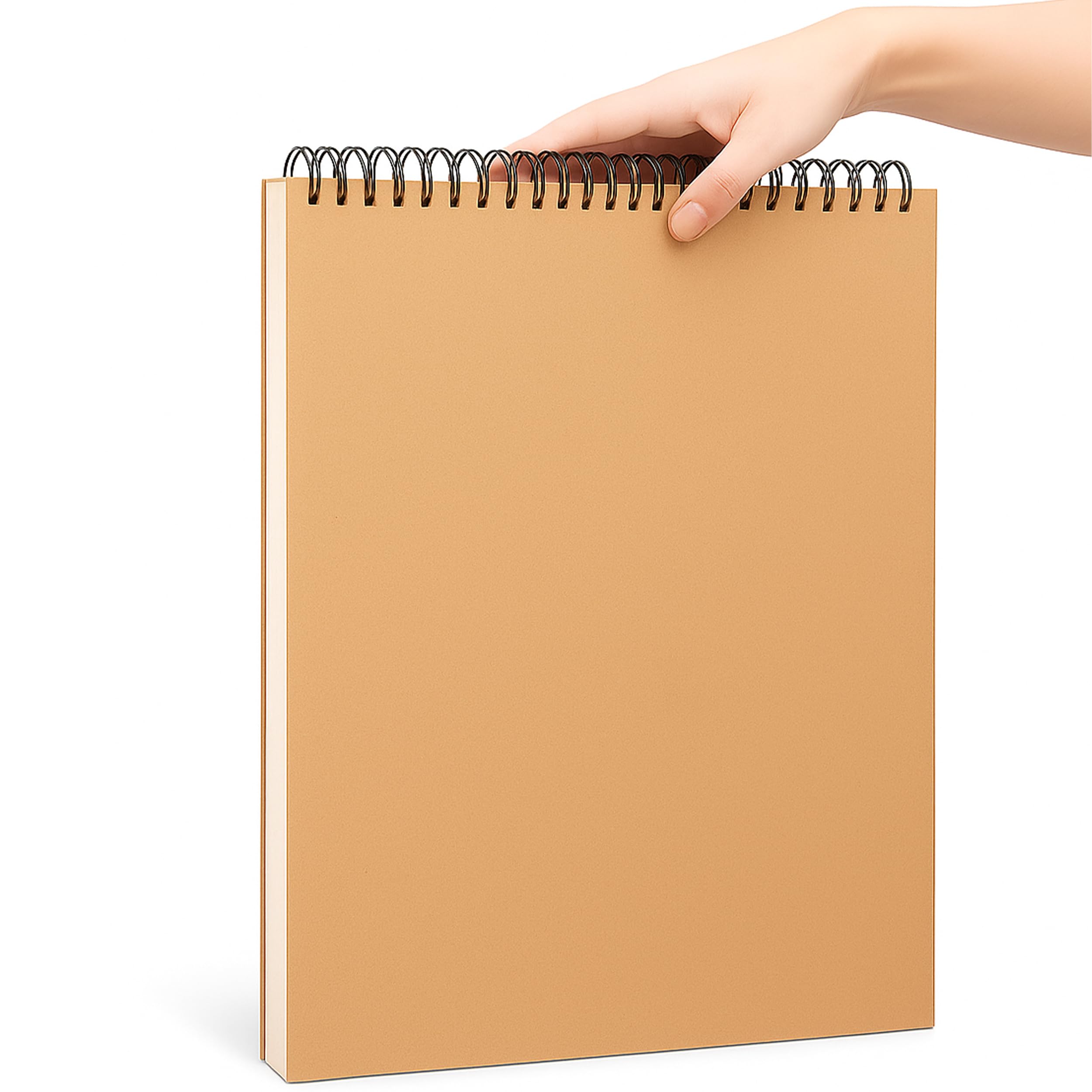 A3 Sketchbook for Artists (Pack of 1) – 120 GSM Thick Paper, 60 Pages (30 Sheets), Thick Hard Cover, Top Spiral Bound – Ideal for Drawing, Sketching, Journaling, Painting