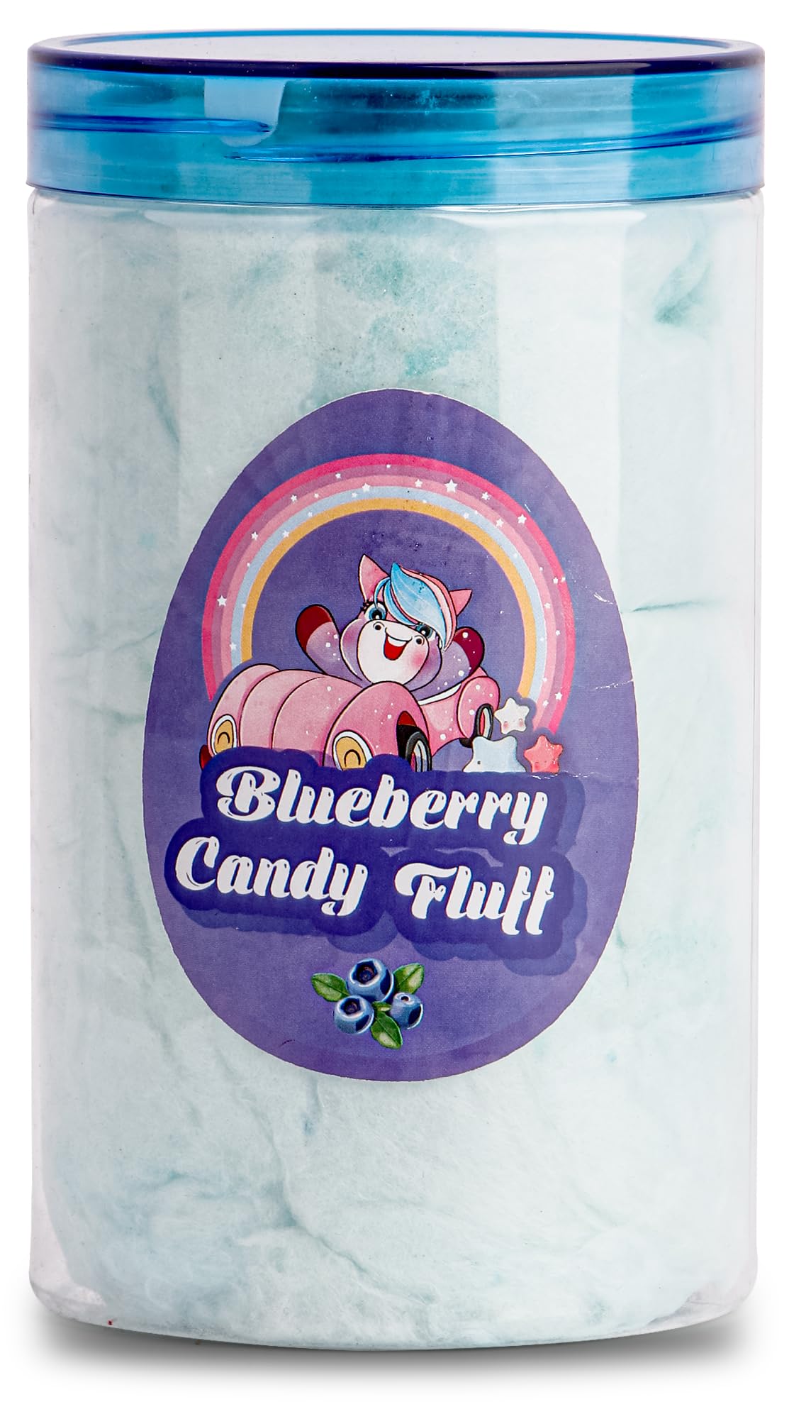 Popcorn & Company Cotton Candy 80g - Blueberry Flavour | Buddhi Ke Baal/Candy Floss | Sweet Treat for Kids and Adults