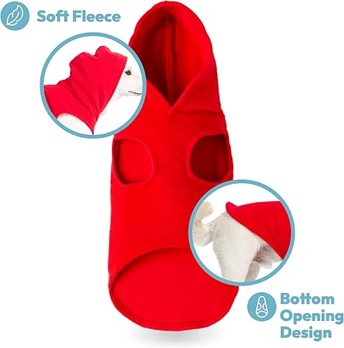 Miniatura 5 de Gooby, vestimenta chaleco para perros para clima frío para todos los días con capucha para perros pequeños, L, Azul