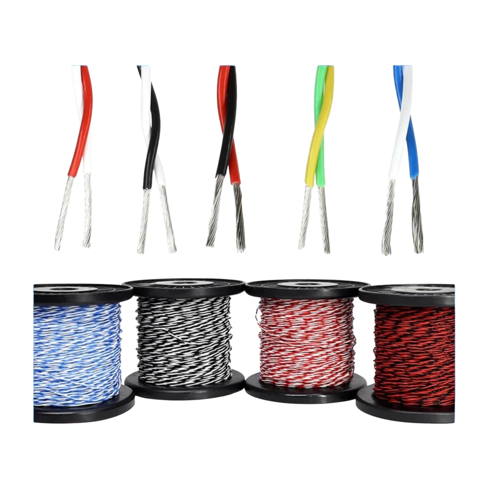 2 Cavi a coppia trenzata 26/25/24/22/20/18/17/15/13AWG AFS200(Yellow-green; 5 meters; 26AWG (0.12mm2))