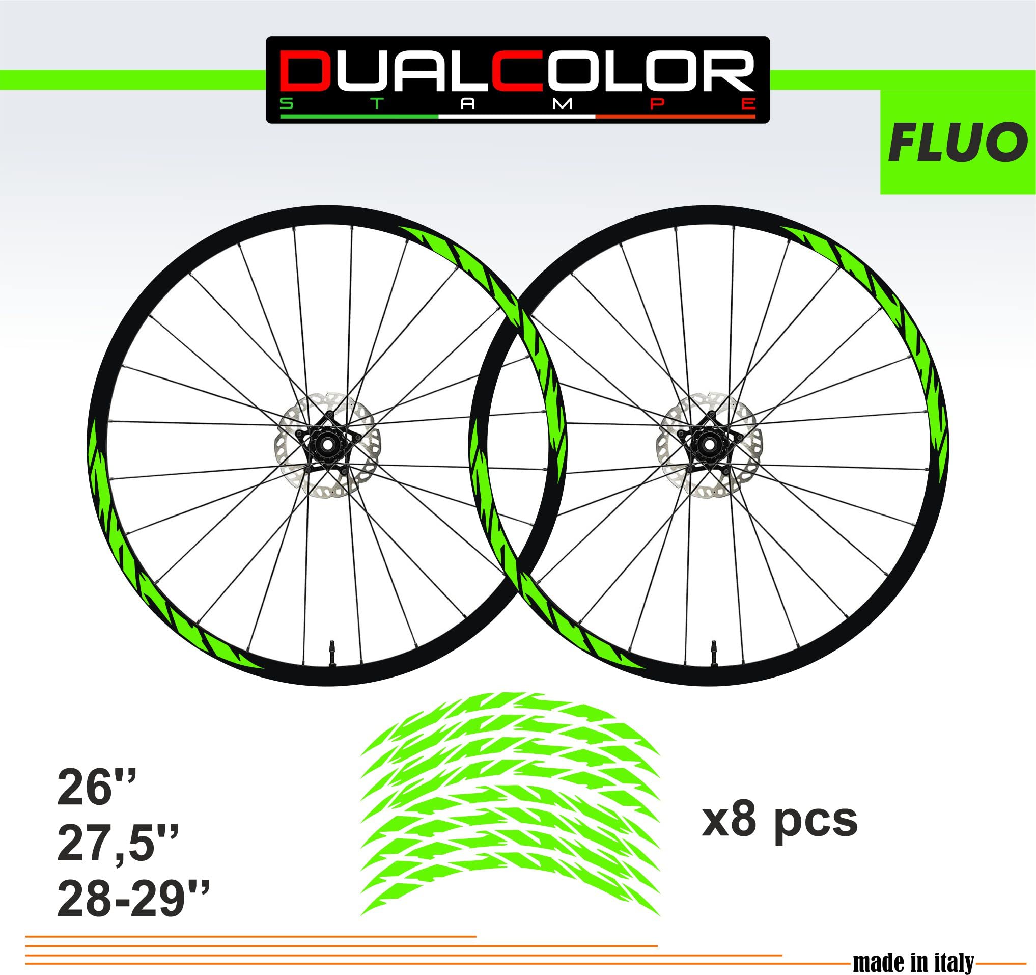 DualColorStampe Aufkleber kompatibel mit Cube Felgen 26 Zoll – 27,5 – 28 – 29 Zoll – Fahrrad MTB Bike Sticker Felgen MTB B0062 (26 Zoll, Fluoreszierend) Sonstiges