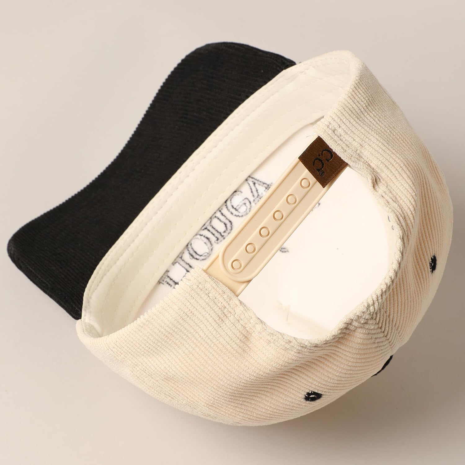 MIRMARU Vintage Novelty Embroidered Two-Tone Cotton Corduroy Trucker Baseball Cap for Men & Women - Image 4