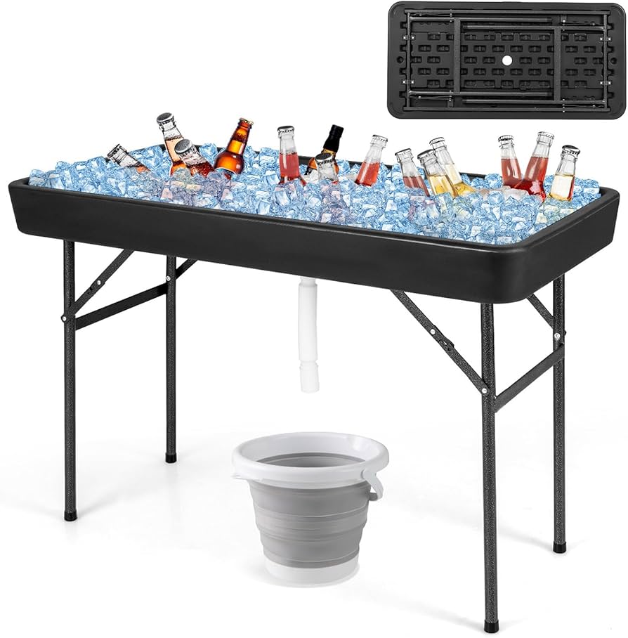 Amazon.com: Giantex 4 FT Folding Ice Cooler Table with Drain
