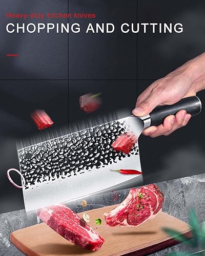 Miniatura 2 de Cuchillo de cocina de carnicero vikingo cuchillo de cortar verduras vikingo cuchillo de verduras chino cuchillo de cocina japonés de damasco para