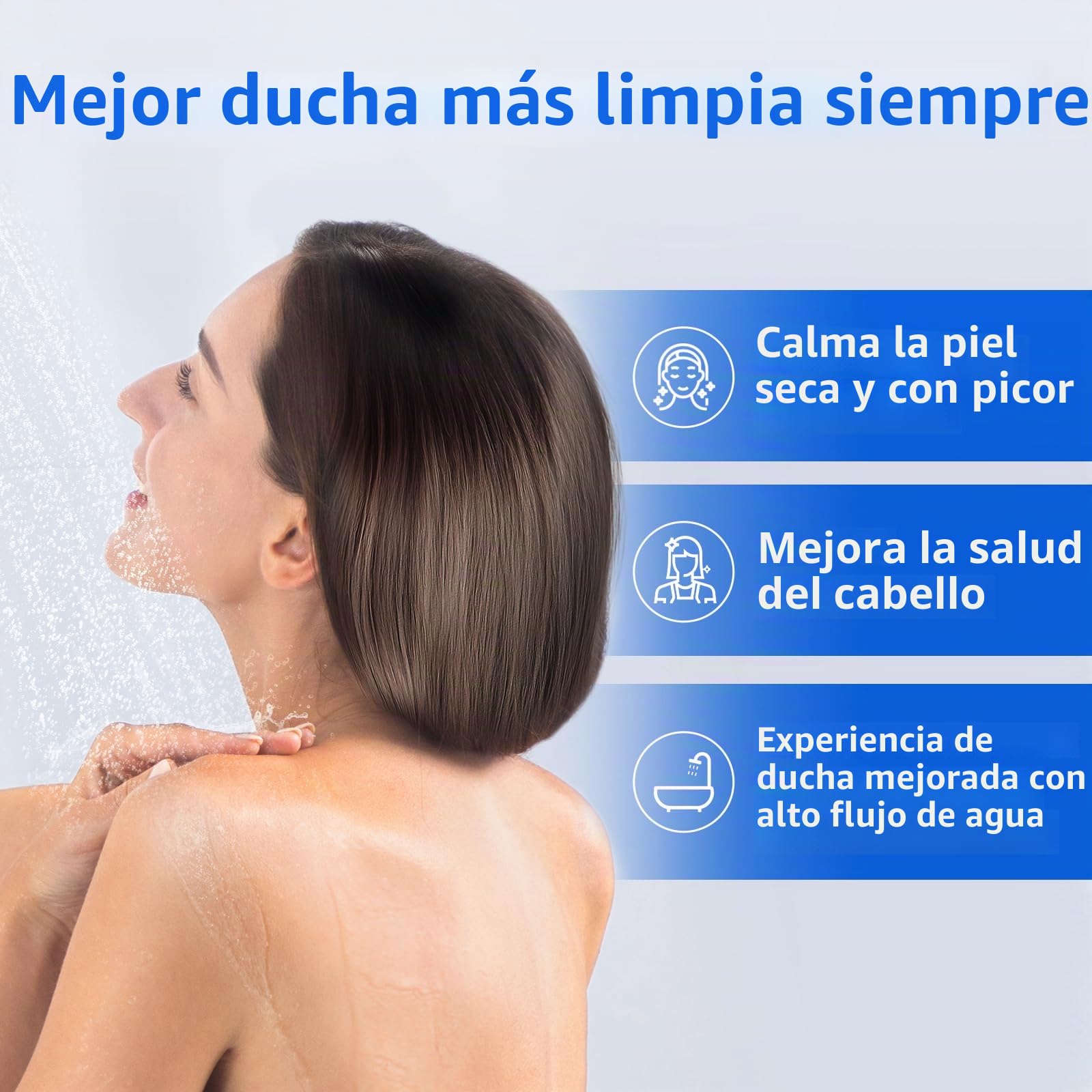 PHILIPS AWP1775BK/37 - Filtro de agua para cabezal de ducha, color negro