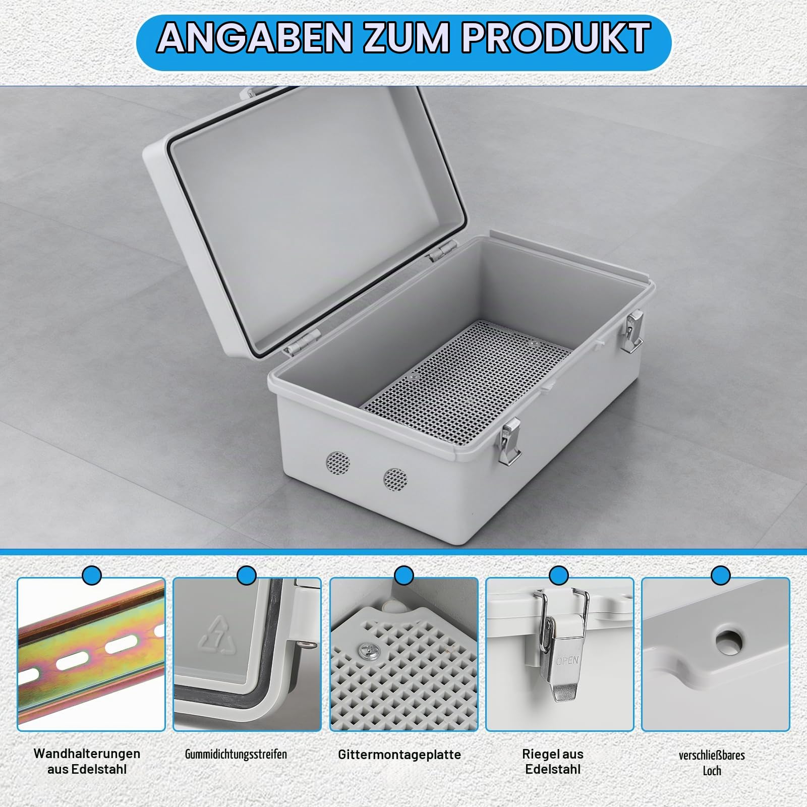 1 PCS Stromkasten Außenbereich 20cm x 30cm x 13cm IP66