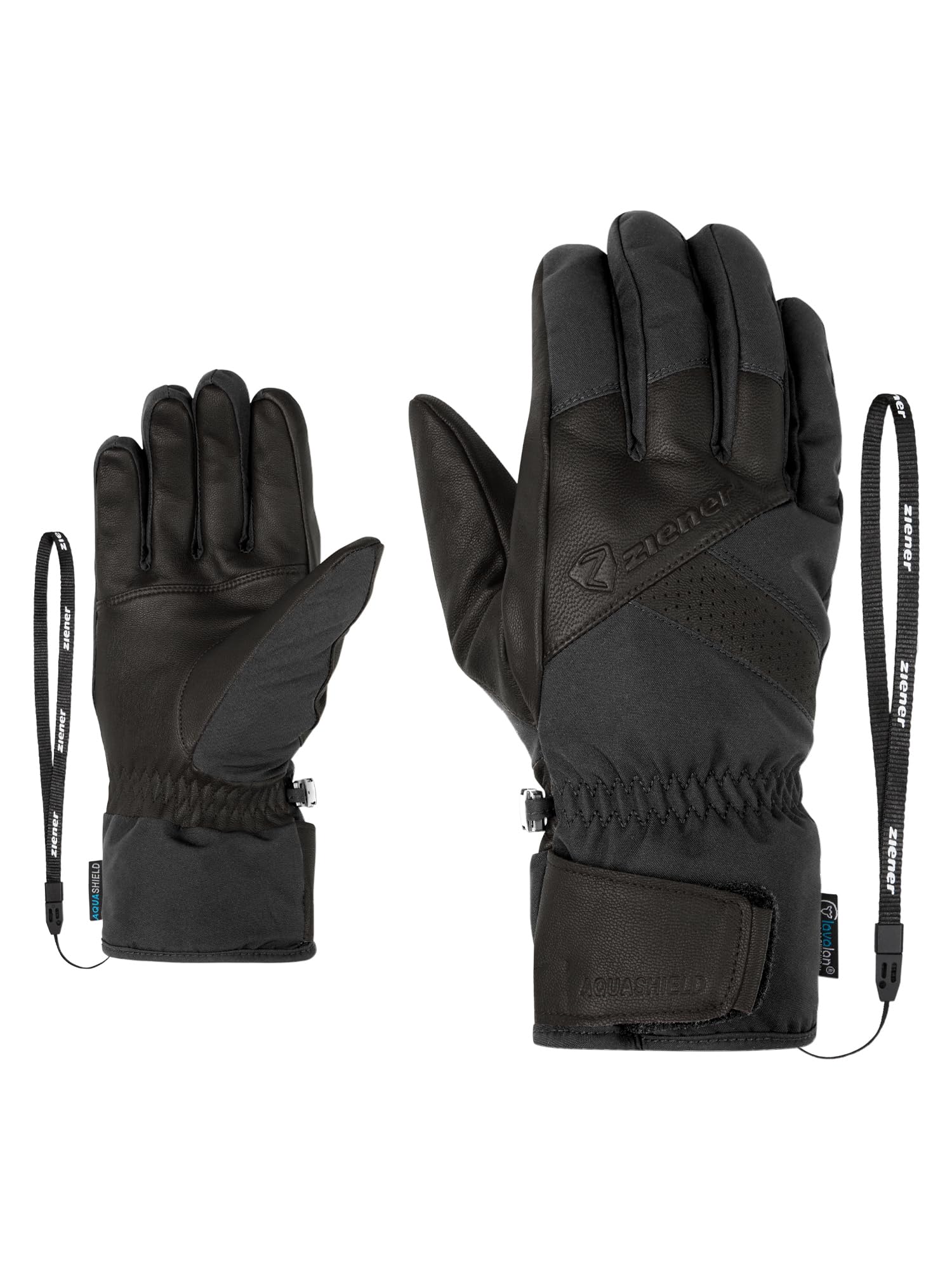 Ziener Herren Getter-Z Ski-Handschuhe/Wintersport | wasserdicht, Wolle, Thermoshield, Grey Iron tec, 9
