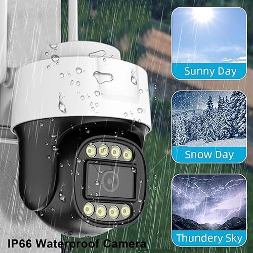 Miniatura 6 de Cámaras de seguridad 2K para exteriores, cámara de vigilancia IP de visión panorámica de 360, cámaras domo WiFi 2.4G para seguridad del hogar,