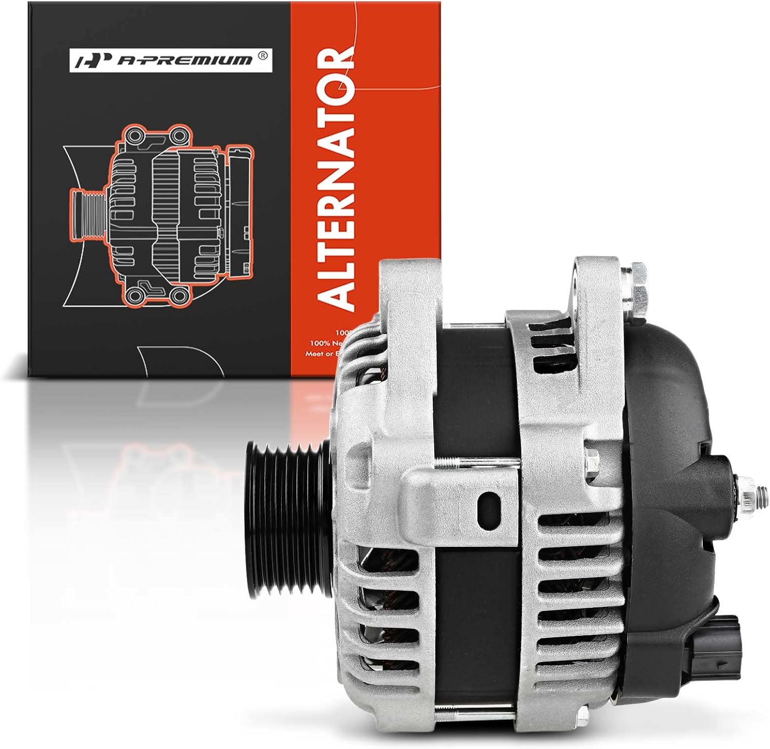 A-Premium Alternator Compatible with Hyundai Santa Fe 2010-2012 & Kia Sorento 2012-2014, 3.3L 3.5L, 150Amp 12V Clockwise 6-Groove Pulley, Replace# 373003C610, 8400206