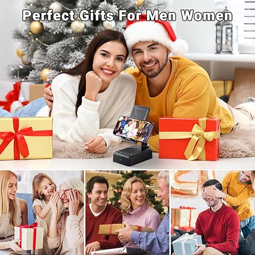 Miniatura 7 de AIKELA Altavoz Bluetooth con control remoto de desplazamiento de video y soporte para teléfono, amplificador de altavoz para teléfono, sonido