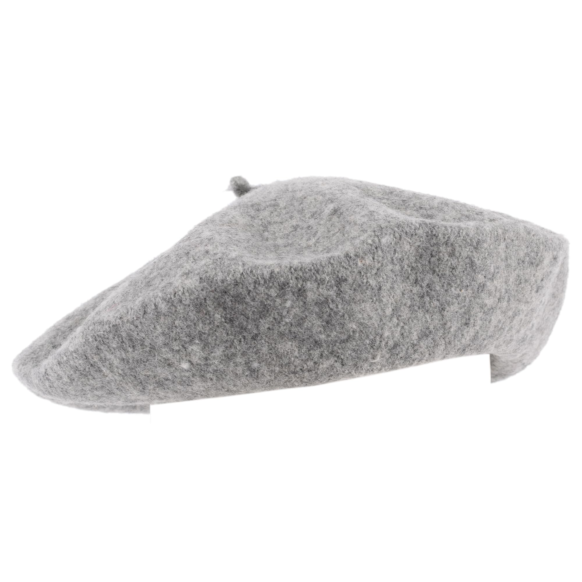 Hat To Socks Wool Blend French Beret for Men and Women in Plain Colours (Grey)