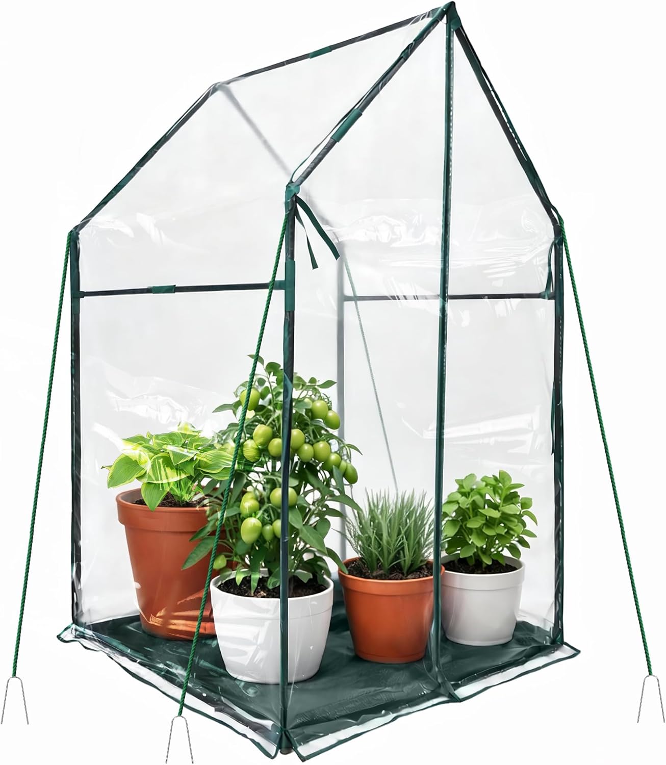 Mini Greenhouse 36"x36"x58.5" Plant Cover Tent Seed Starting Waterproof Floor Mat Small Plant Tent for Use on Patio Balcony Porch & Indoors/Outdoors