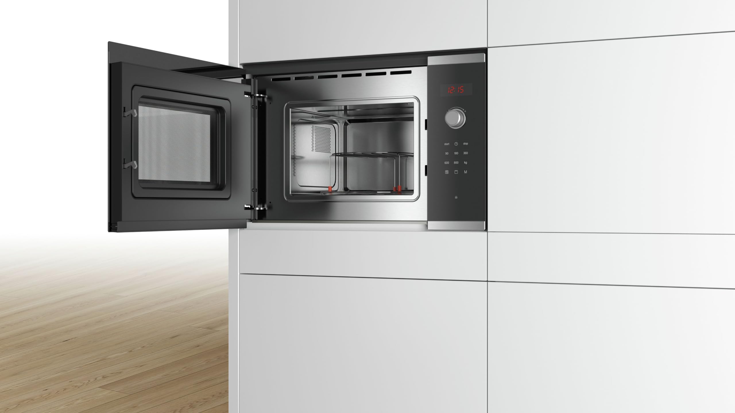 Bosch Mikrowelle eingebaut 20L 800 W schwarz Edelstahl