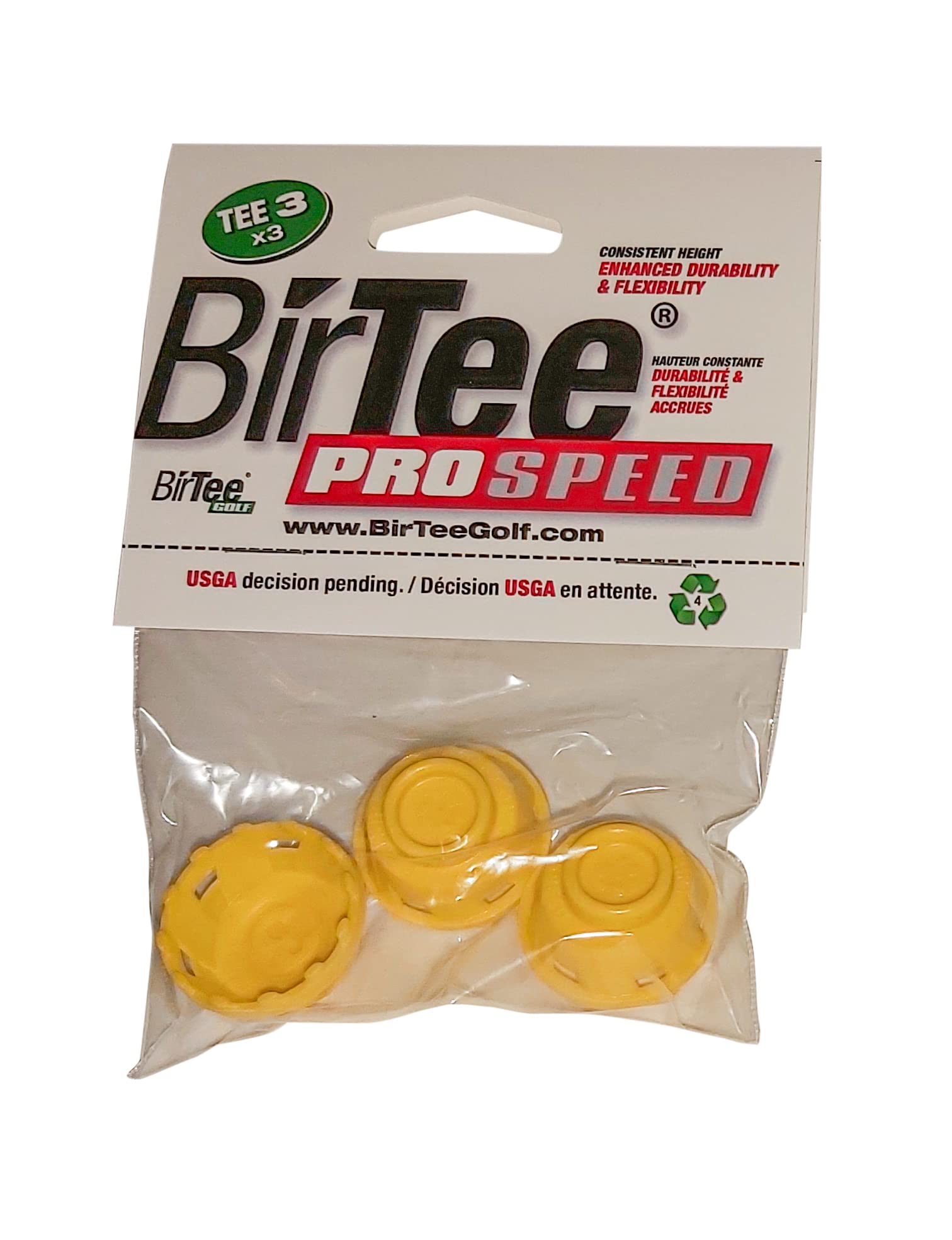 BirTee Golf Tees - PRO SPPED Version with Enhanced Durability - Size #3 (3/4