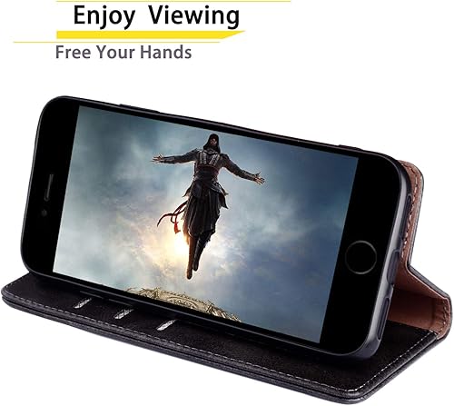 Miniatura 7 de SUANPOT Funda tipo cartera de piel sintética con bloqueo RFID, para iPhone 78SE2SE 3rd 2022 de 4.7 pulgadas, con bloqueo RFID, tarjetero y