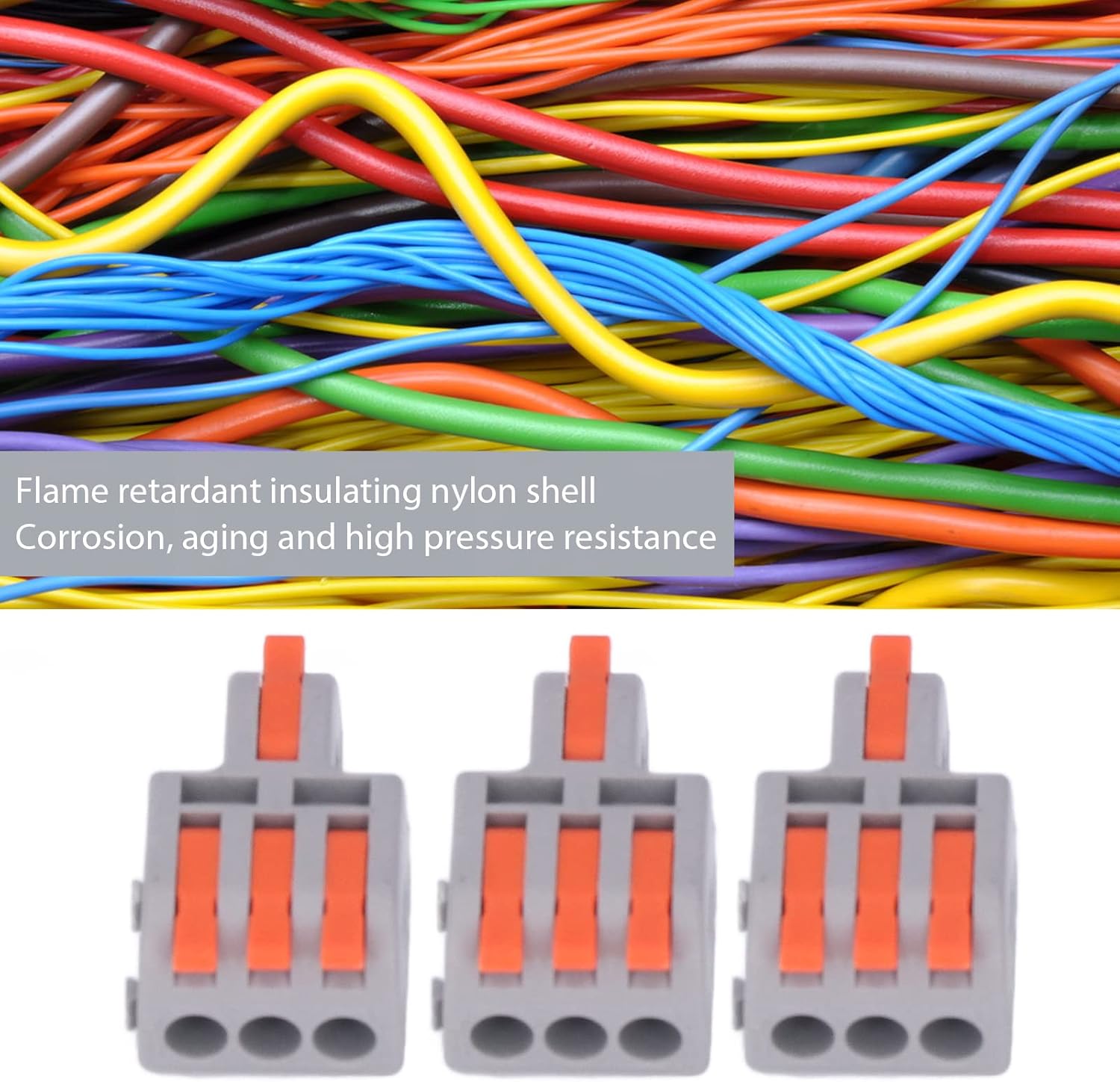 ワイヤ導体コネクタ 耐食性クイックスプライシング端子台スロット設計0 2 4mm のハードワイヤの標準サイズ ワイヤ導体コネクタ 耐食性クイックスプライシング端子台スロット設計0 2 4mm のハードワイヤの標準サイズ